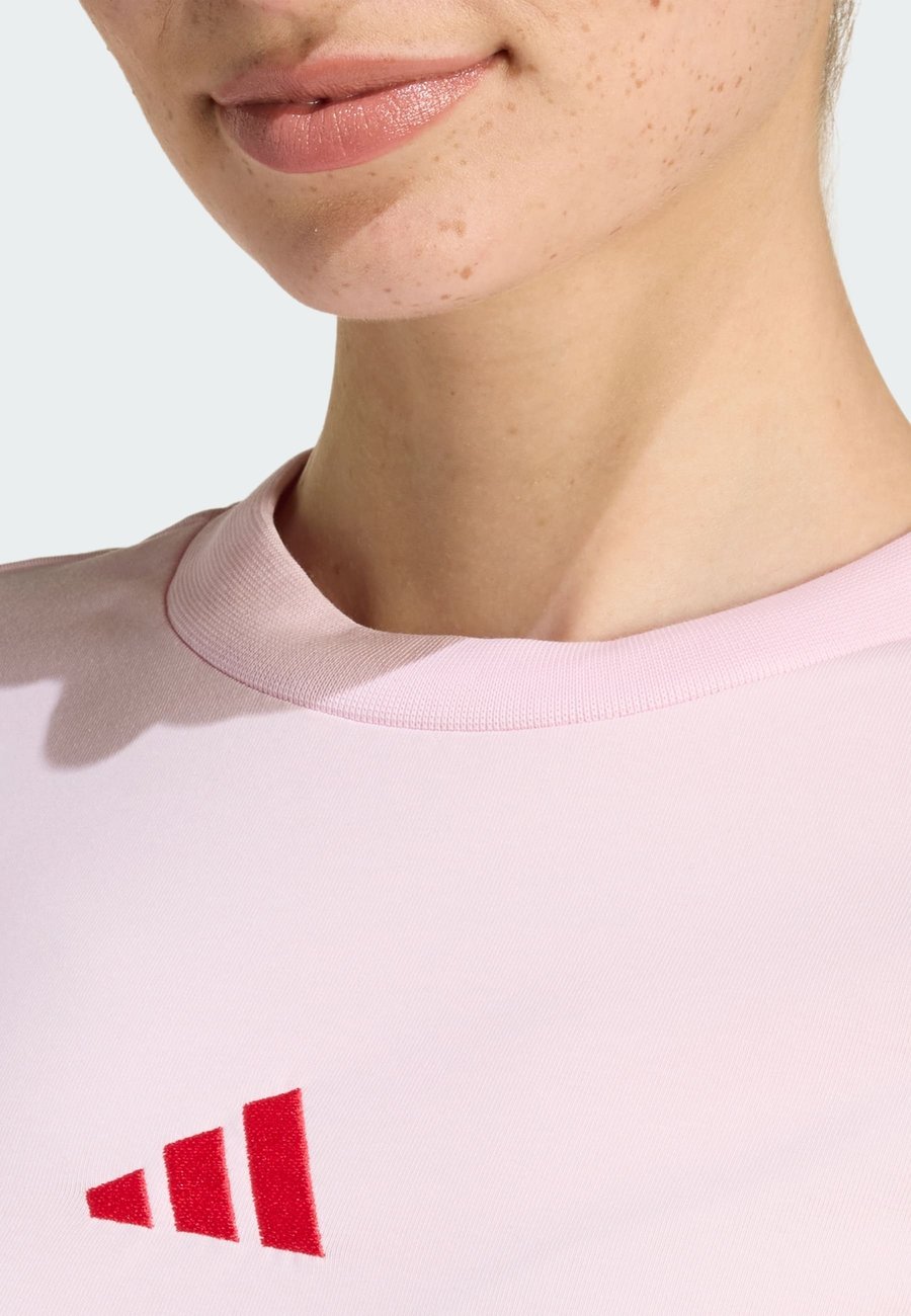 Футболка Adidas Sportswear W 3S SJ T, Clear Pink Pure Ruby/Pink — фото 4