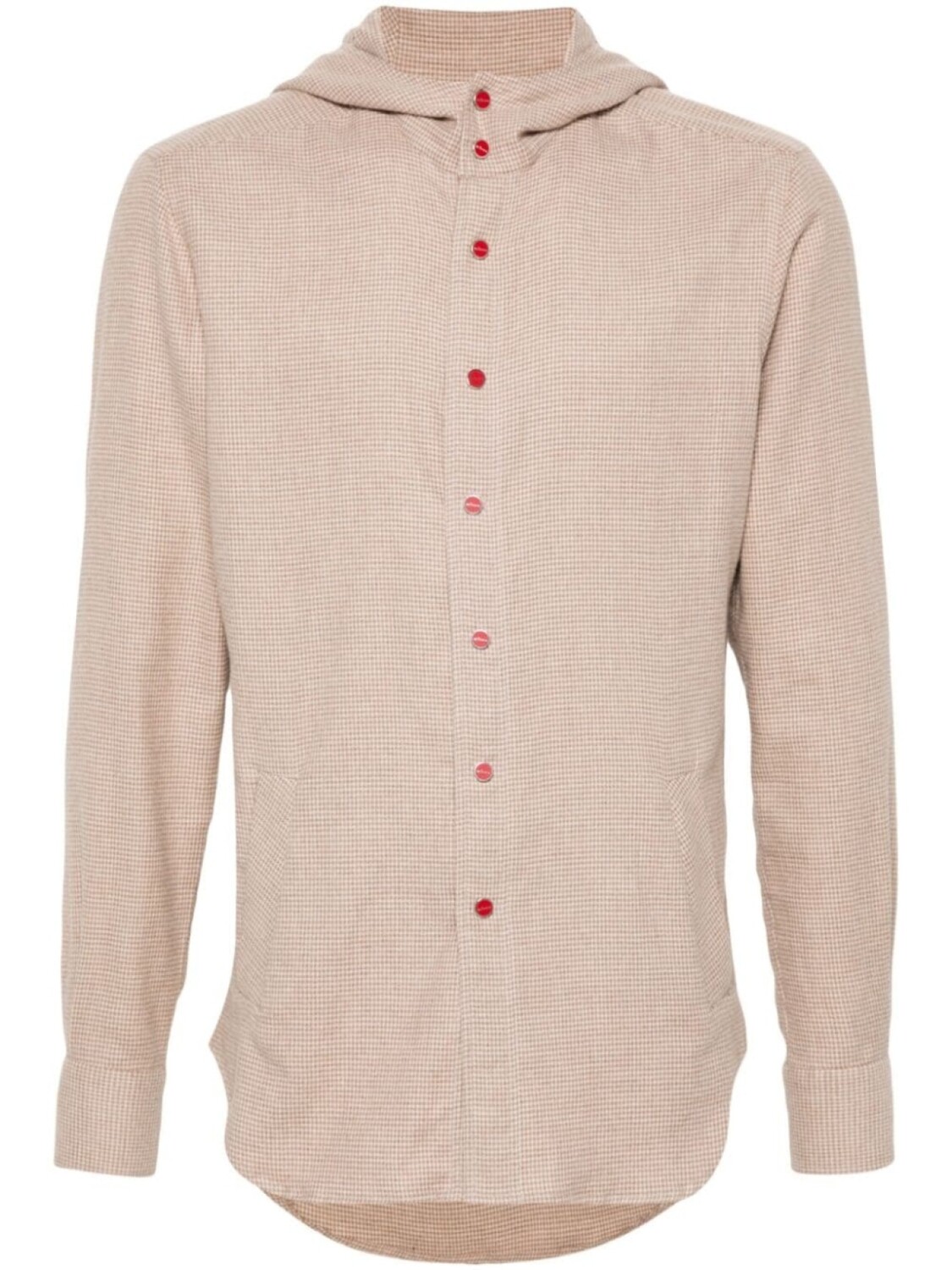 

Kiton худи в ломаную клетку, нейтральный цвет