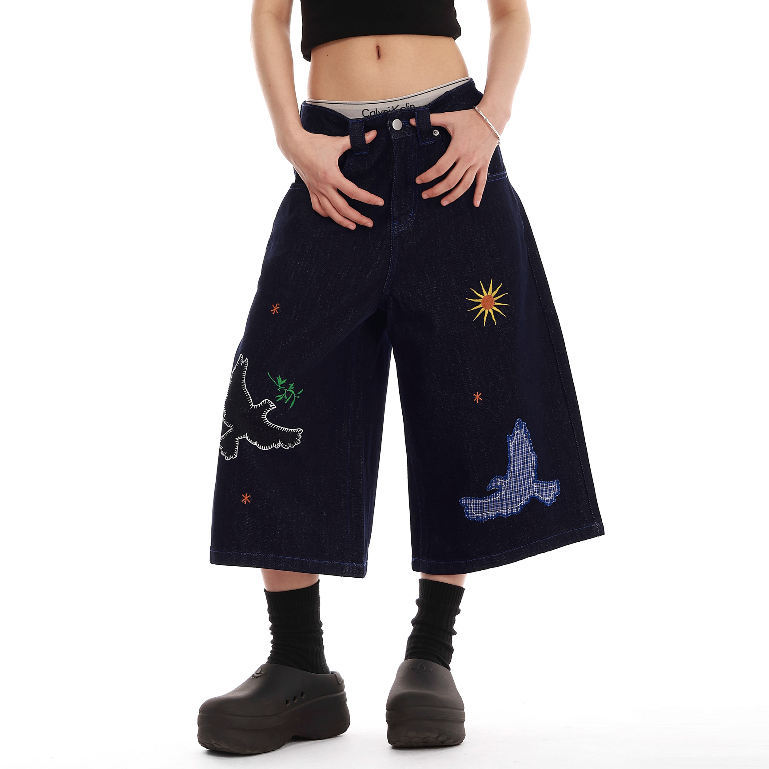 

ZIAREL Джинсовые шорты Unisex Dark Blue Moderate