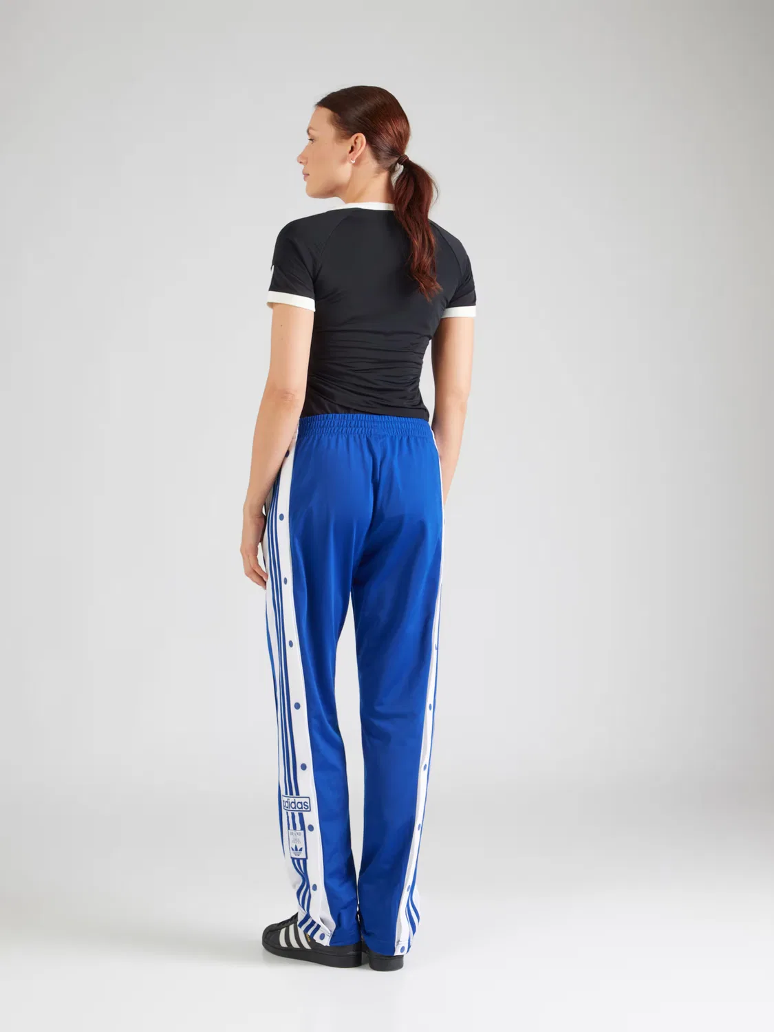 Брюки Adidas Originals свободного кроя Adibreak кобальтово-синего цвета — фото 4