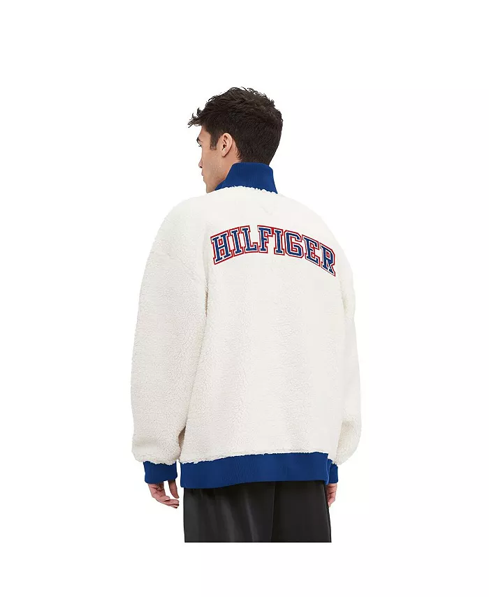 Мужская кремовая толстовка New York Giants Jordan Sherpa с молнией на четверть Tommy Hilfiger — фото 2