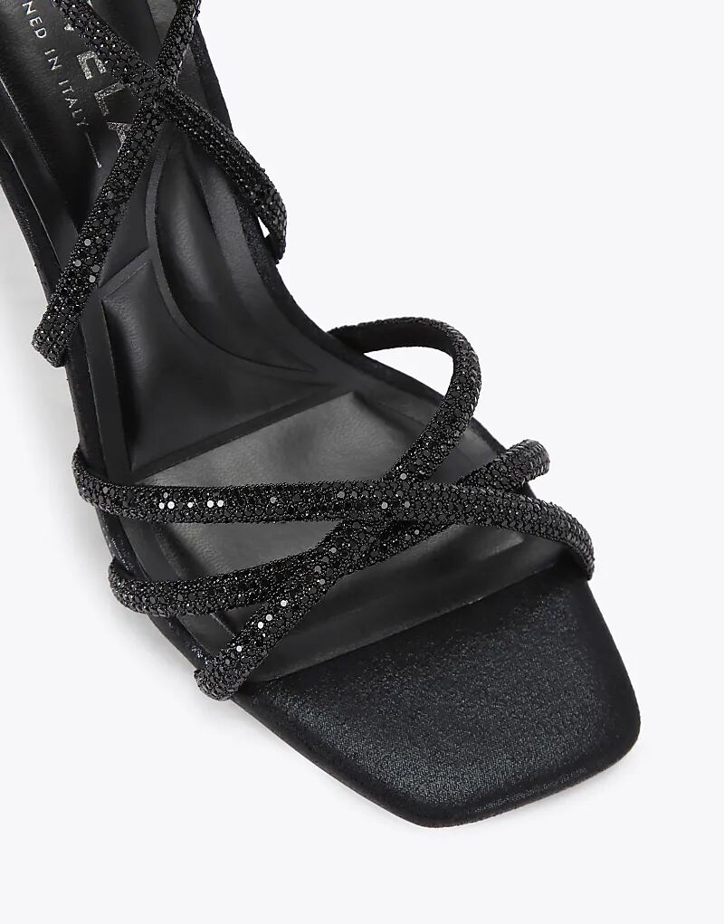 Босоножки Carvela Paparazzi на каблуке с завязками, черного цвета — фото 3