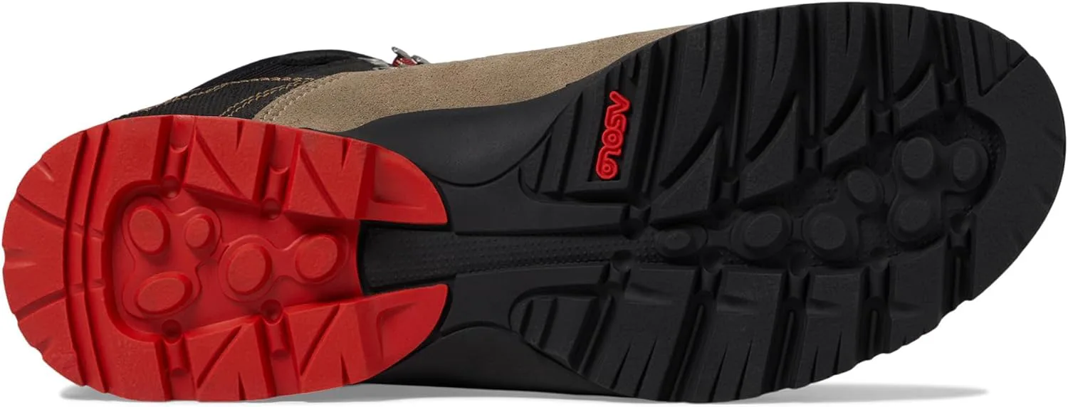 Мужские трекинговые ботинки ASOLO FUGITIVE GTX с водоотталкивающей и дышащей замшево-нейлоновой верхней частью, низкой посадкой на щиколотке | резиновый носок, черный — фото 3
