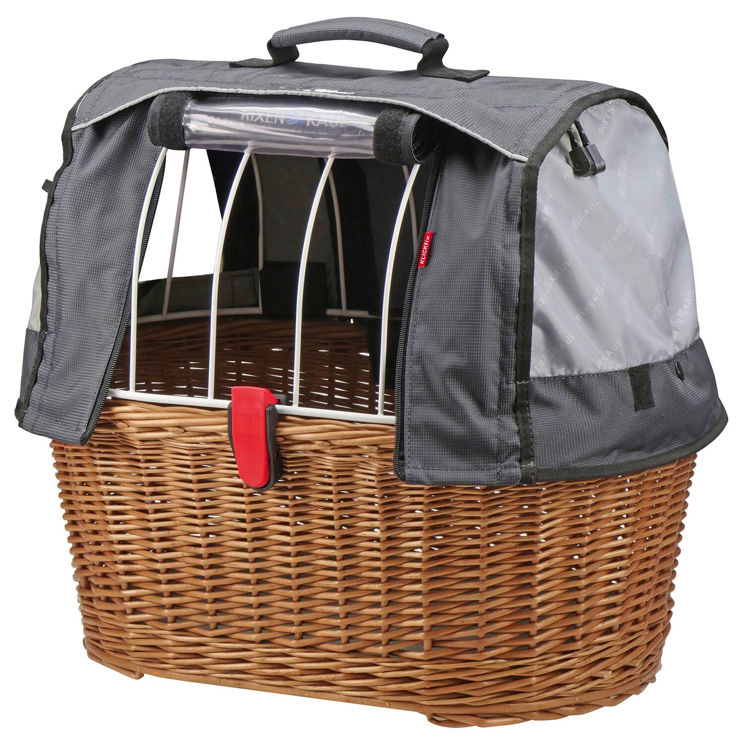 

Сумка через плечо KLICKfix Doggy Basket Plus 40 Hundefahrradkorb (Korbklip) 52 cm, цвет brown/grey