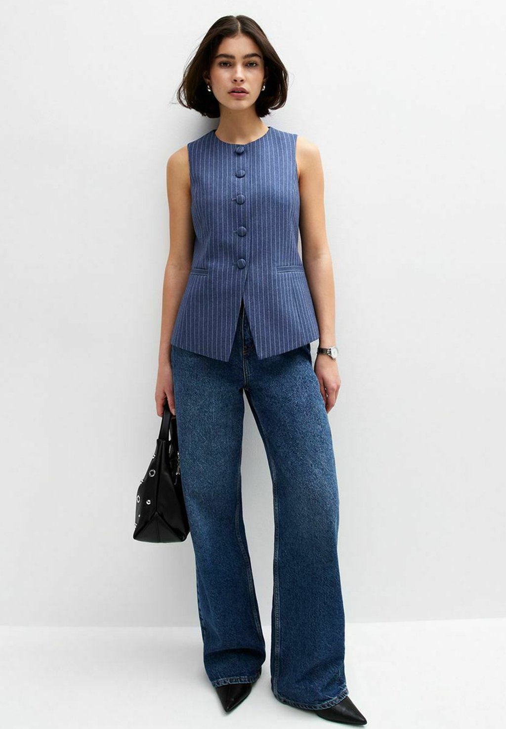 

Жилет PINSTRIPE LONGLINE New Look, синий