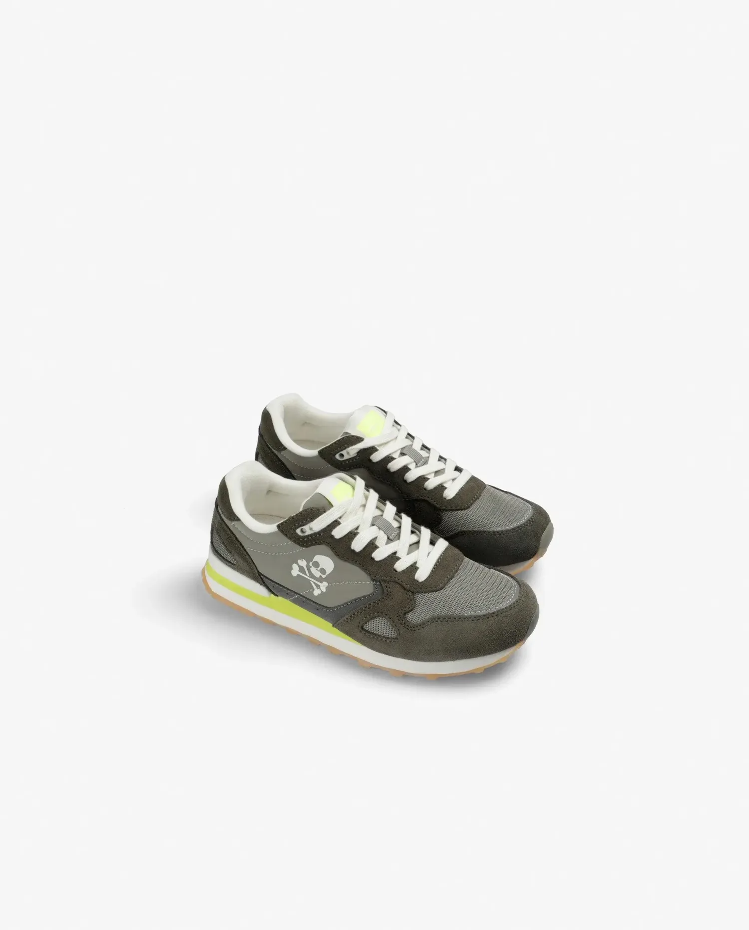 Детские спортивные туфли с комбинированной резиновой подошвой Scalpers, Verde Militar — фото 3