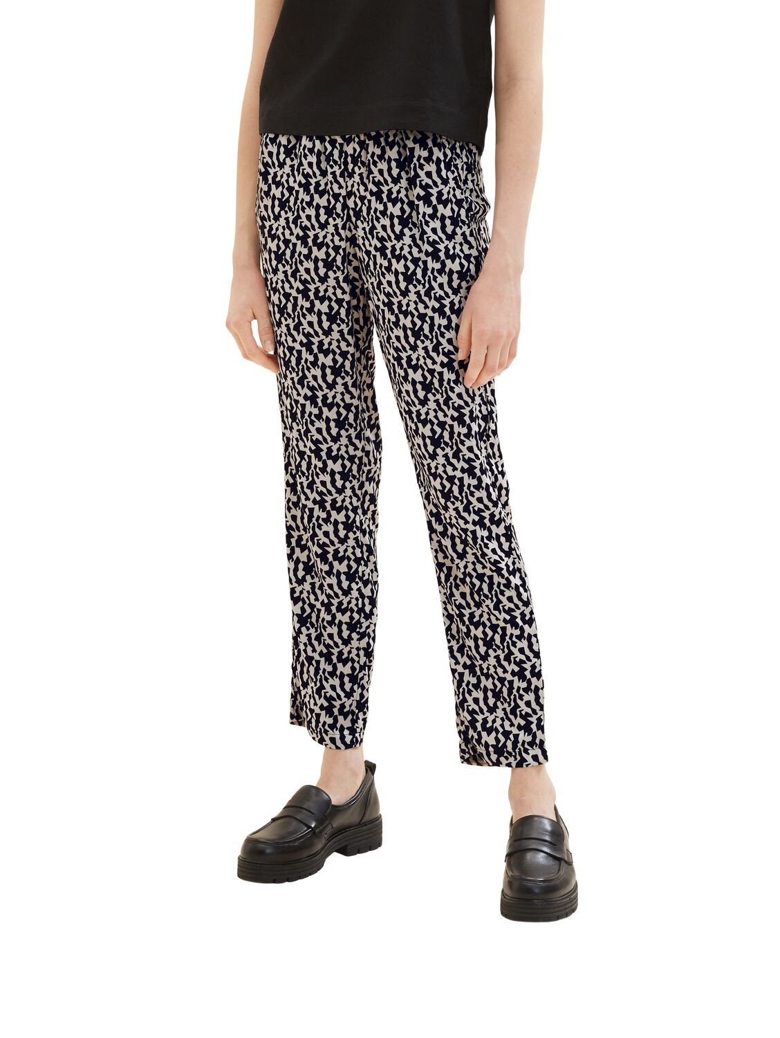 

Брюки Tom Tailor Stoffhose / Chino CROPPED comfort/relaxed, разноцветный