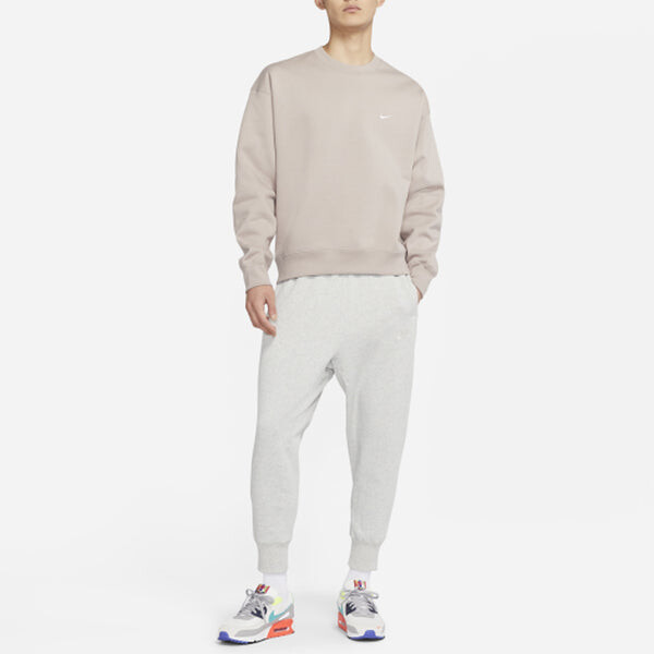 Толстовка Men's Nike Lab Fleece Crew Solid Color Plush Stay Warm Sports Round Neck Pullover Yellow, мультиколор — фото 3