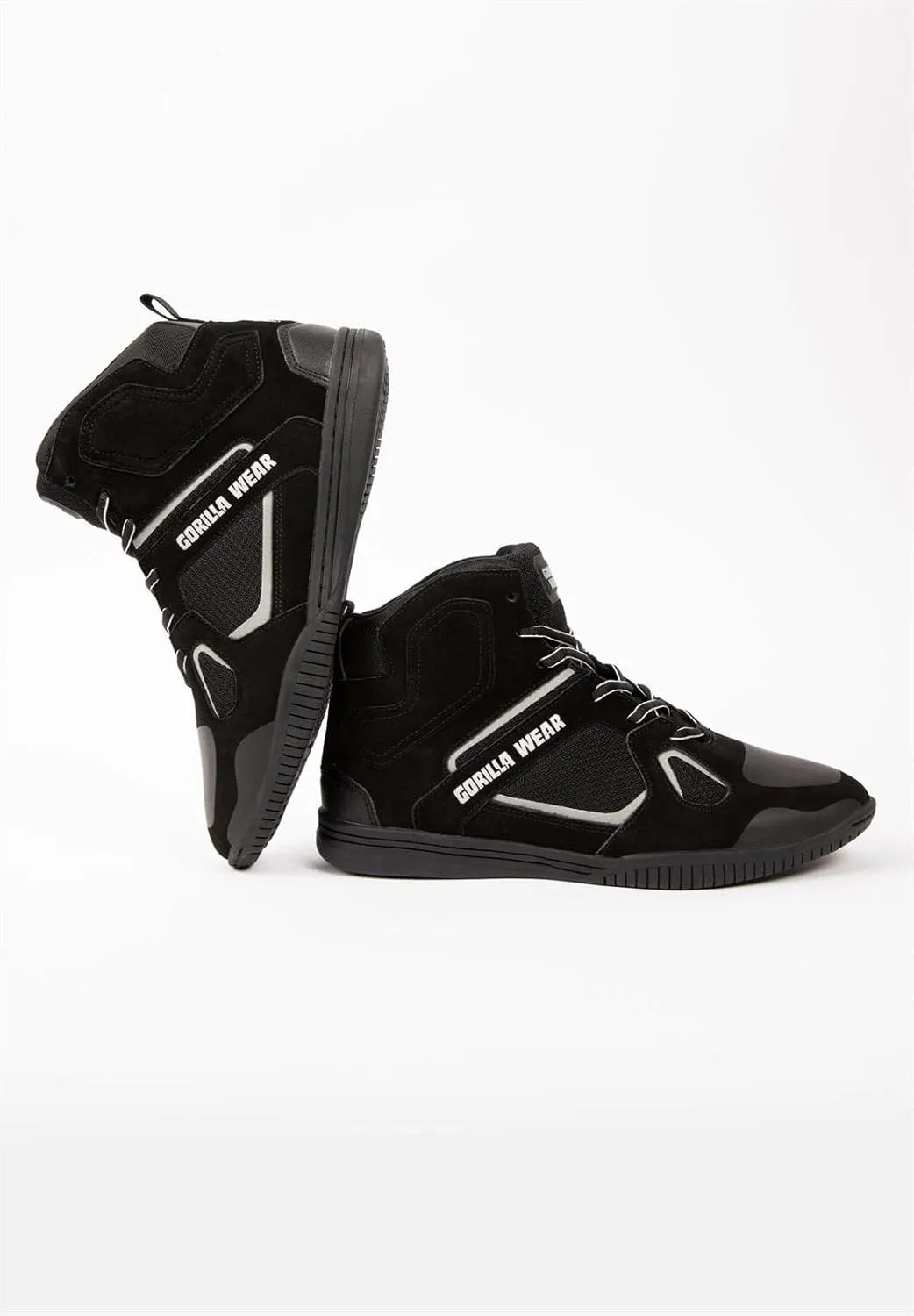 Кроссовки для бодибилдинга Gorilla Wear Troy High Tops - черно-серые - спортивные, повседневные, для тренировок, с логотипом, с подробным описанием, для мужчин — фото 4