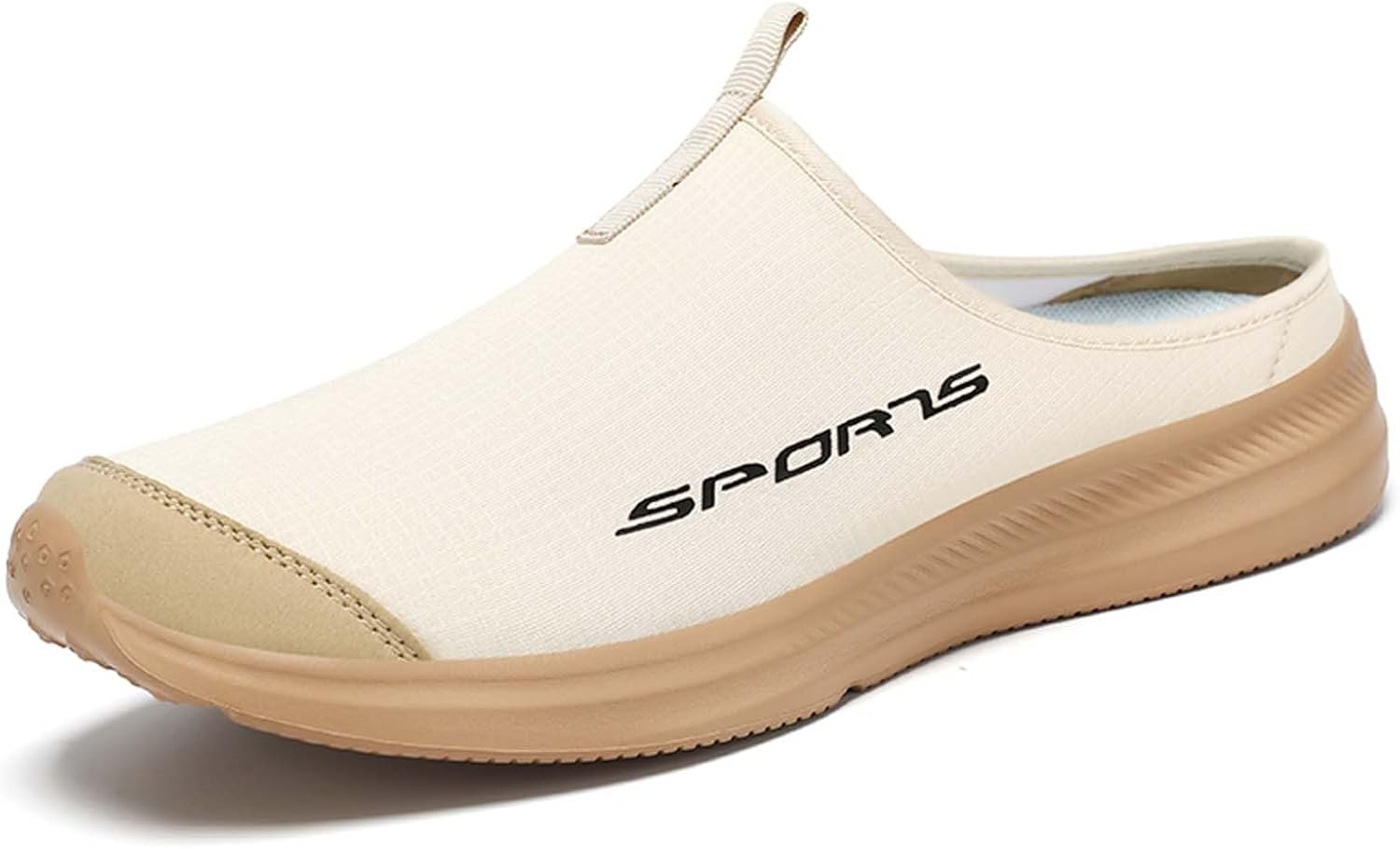 

Мужские летние повседневные туфли с легкой мягкой подошвой, дышащие, без застежек, удобные для ходьбы и ежедневной носки Generic, бежевый