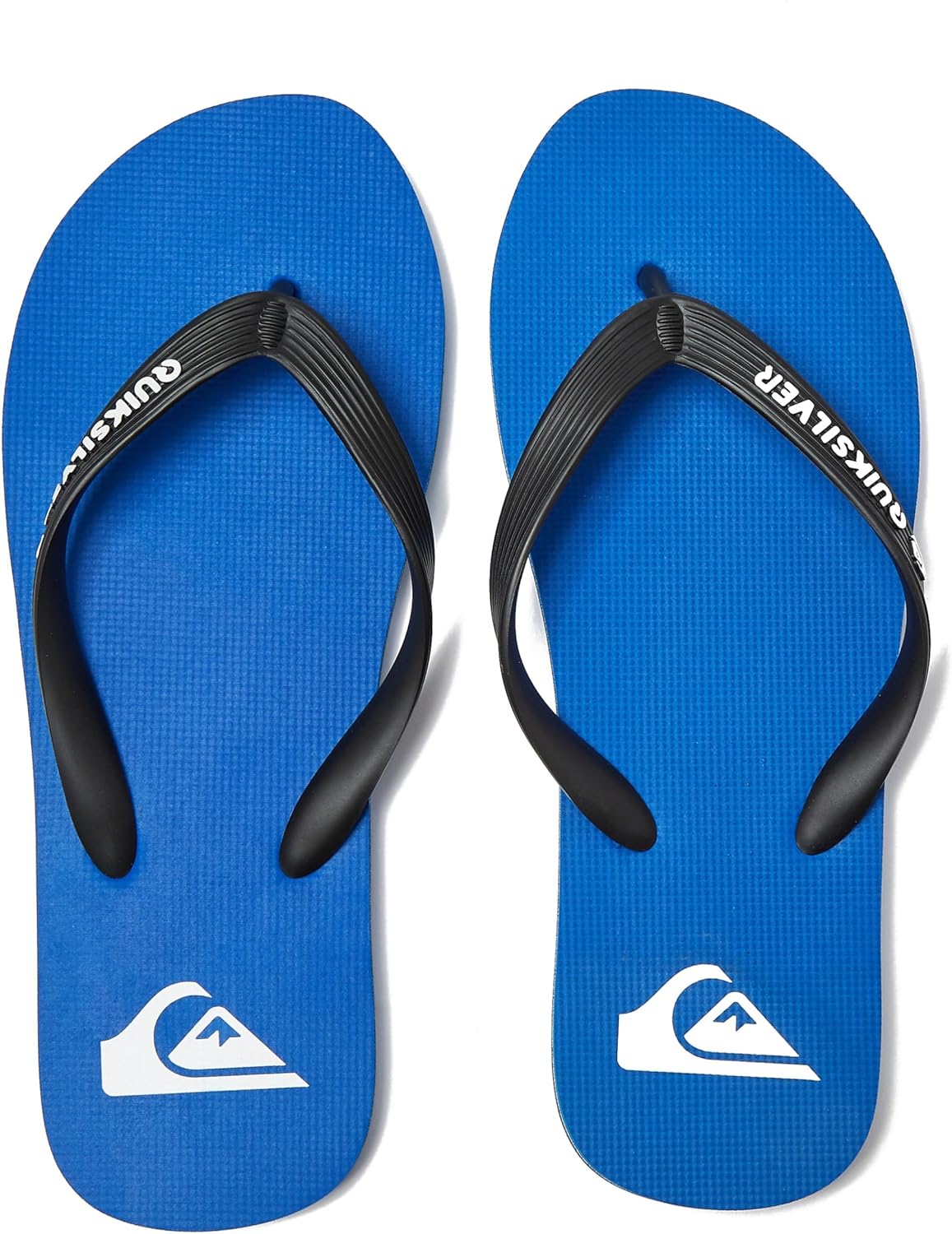 Вьетнамки Quiksilver Molokai для мужчин, спортивные мужские сандалии, размеры с 6 по 16, мужские сланцы, черный/синий — фото 4