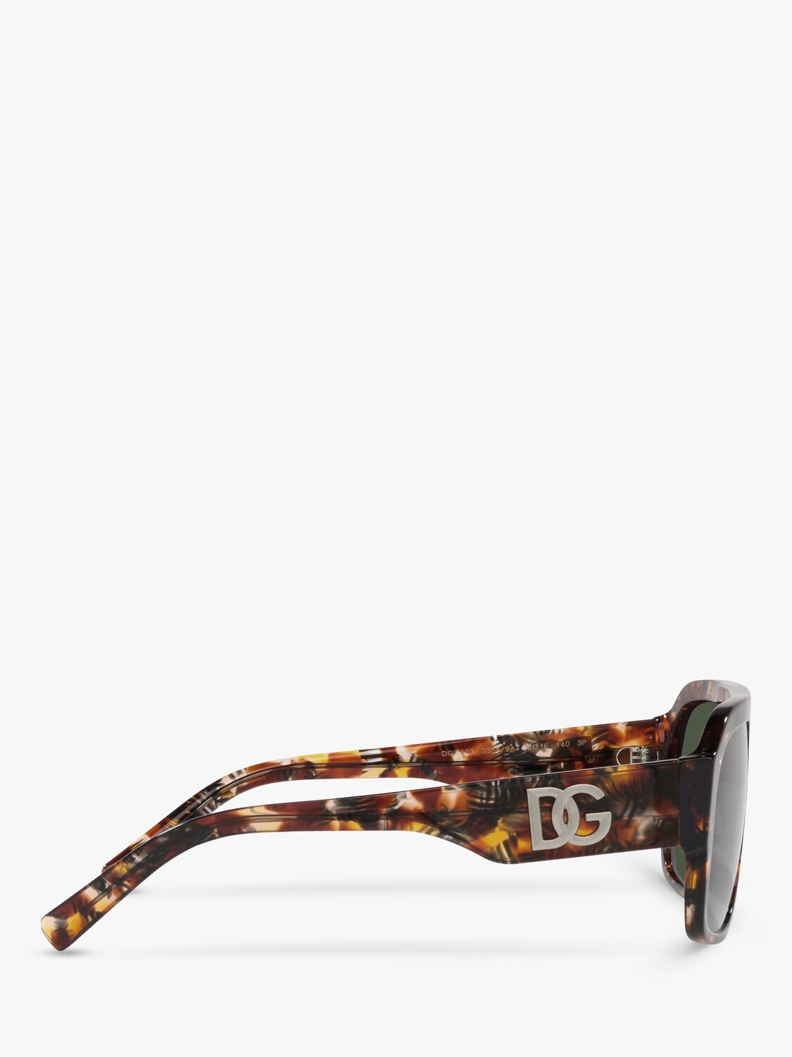 Dolce & Gabbana DG4403 Мужские поляризационные солнцезащитные очки-авиаторы, красный Гавана/серый — фото 4