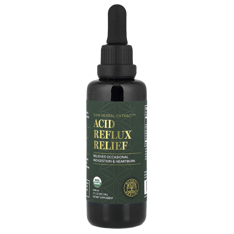 

Global Healing, Raw Herbal Extract , средство для снятия кислотного рефлюкса, 59,2 мл (2 жидк. Унции)