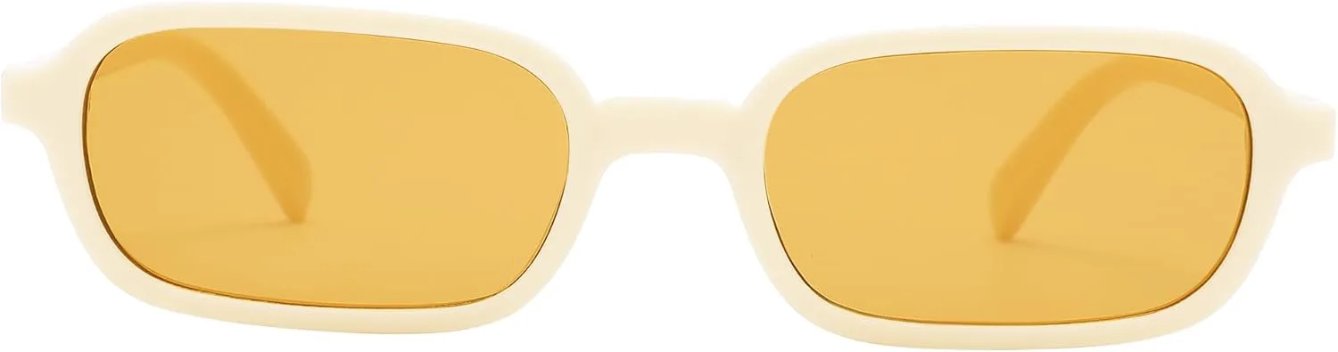 

Ретро-солнцезащитные очки-авиаторы для женщин и мужчин, модные прямоугольные солнцезащитные очки-авиаторы золотистого цвета Thryvox, B4 Beige / Orange Lens