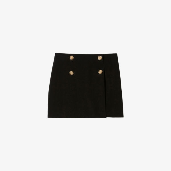 

Юбка-шорты Claudie Pierlot с декоративными пуговицами, черный