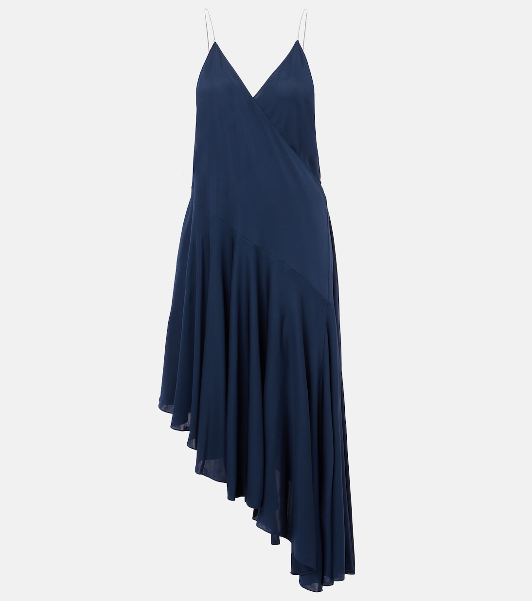

Асимметричное платье-комбинация из джерси Alaïa, Encre