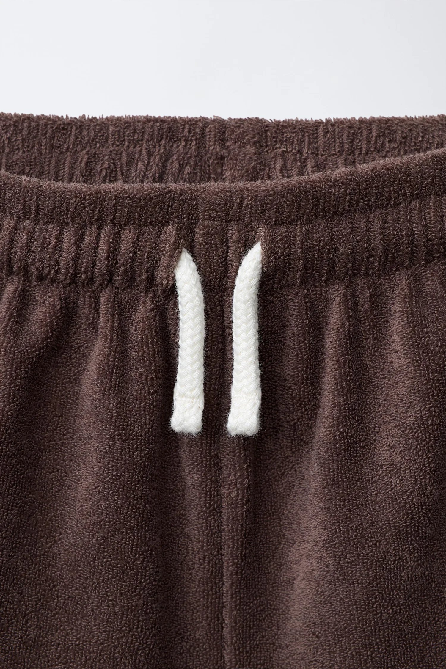 Бермудские шорты terry с этикеткой Zara, коричневый — фото 3