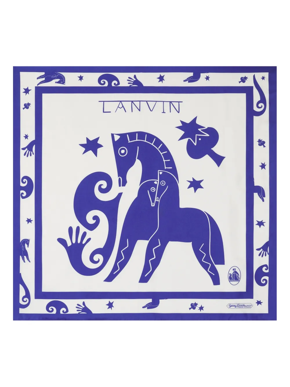 

Шарф с графичным принтом Lanvin, белый