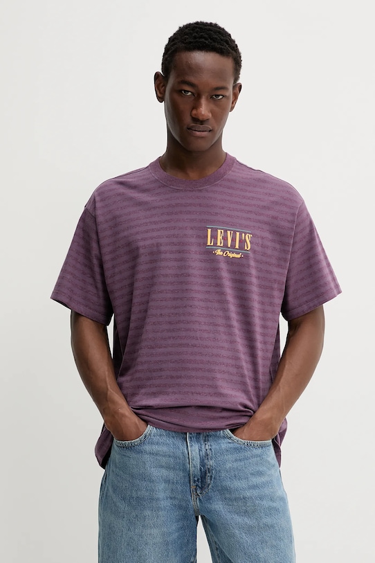 

Хлопковая футболка Levi'S, фиолетовый