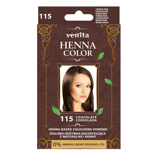 

Кондиционер для окрашивания волос 115 шоколад, 25 г Venita Henna color, цвет 115 czekolada