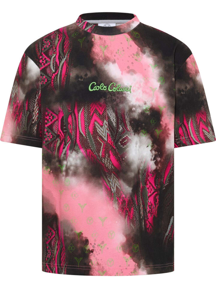 

Футболка Carlo Colucci T-Shirt D'Inezo, цвет Schwarz/Pink