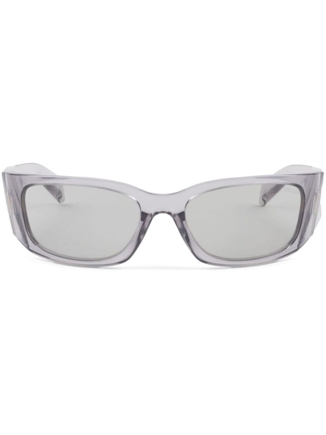 

Prada Eyewear солнцезащитные очки Symbole с изогнутой оправой, серый