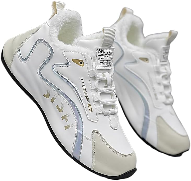 

Мужские кроссовки HCHCTRY с платформой, цветными вставками, удобные и стильные, для прогулок, бега, кемпинга, зимой теплая модель на шнуровке, белый