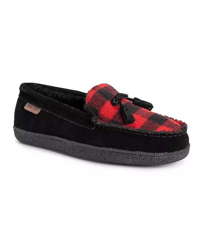 

Мужские кожаные тапочки Talan Slipper, черные, размер 9 MUK LUKS, коричневый/бежевый