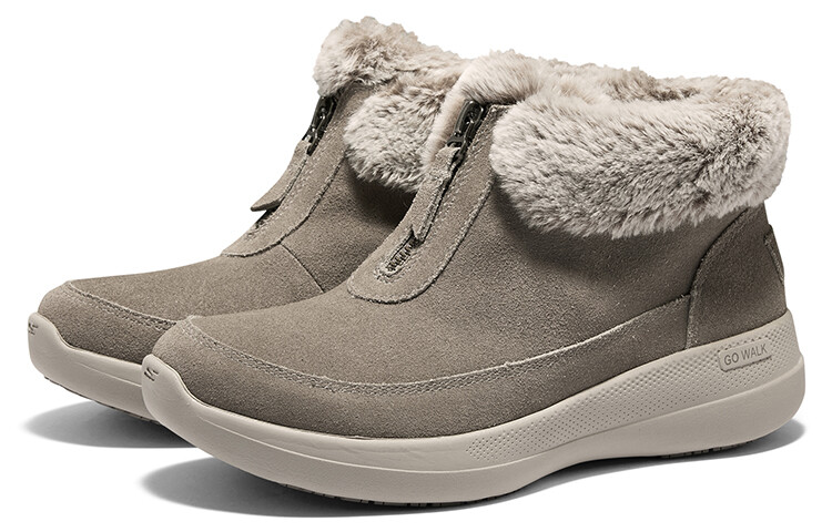 Зимние ботинки женские Skechers с мехом, темно-серый — фото 4