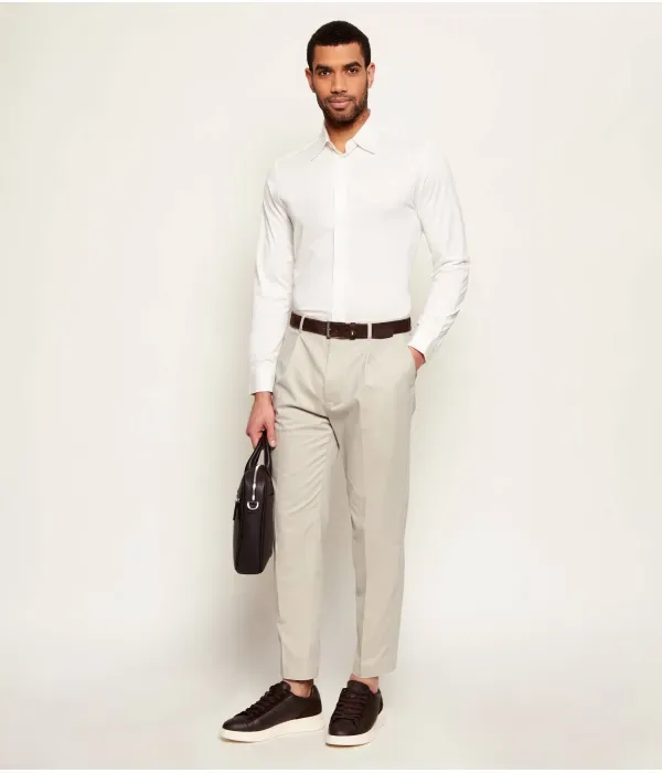 Брюки чинос tapered fit Calvin Klein, бежевый — фото 2