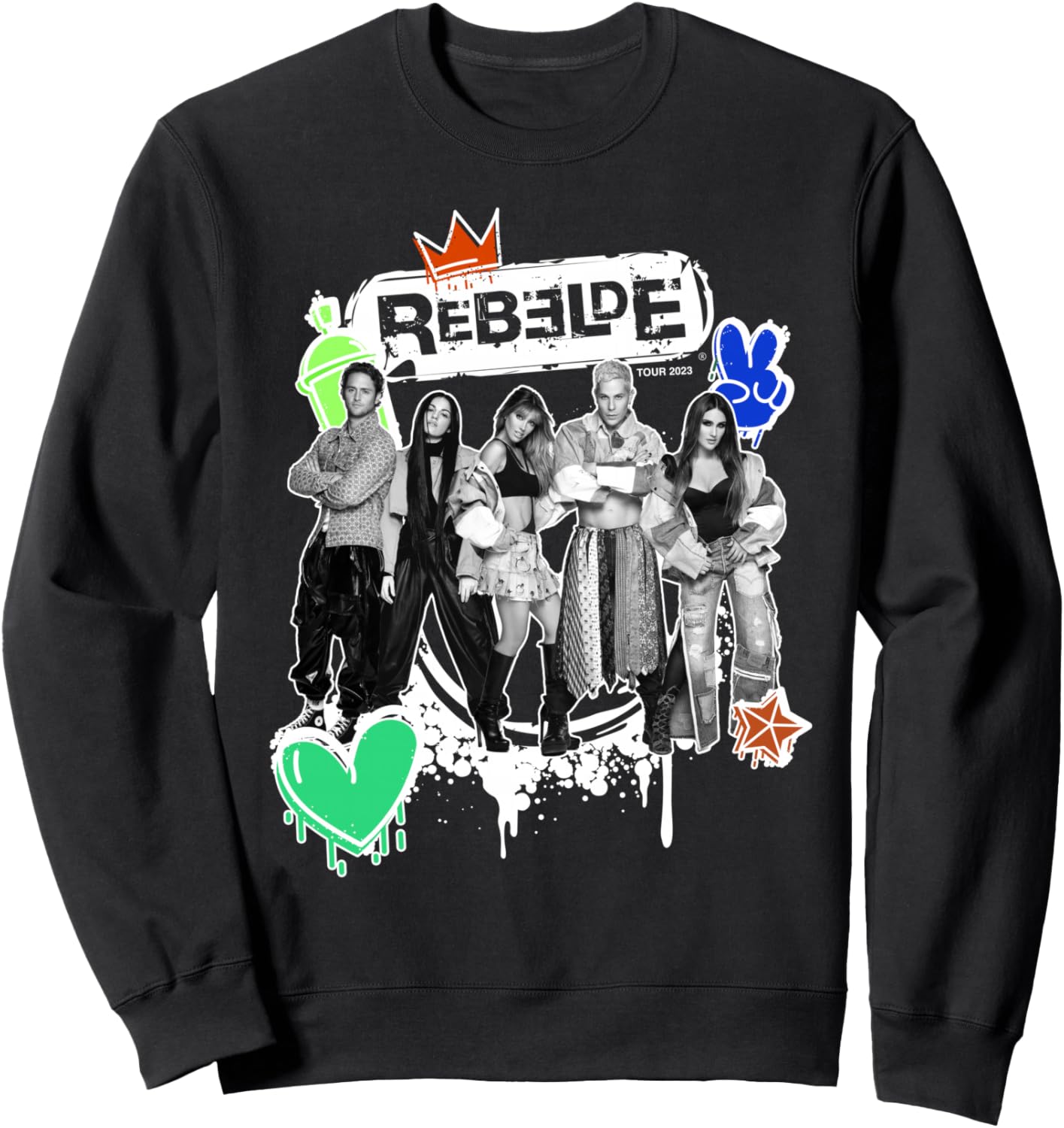 

Толстовка для концертов RBD Rebelde Tour 2023 Rebelde, черная Rebelde Rbd, Черный, Толстовка для концертов RBD Rebelde Tour 2023 Rebelde, черная Rebelde Rbd