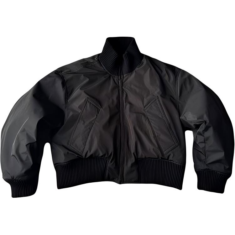 

TH FABRICATE Куртка женская черная, Black Cropped Puffer Jacket (Runs Small, Suggestion: Size Up)