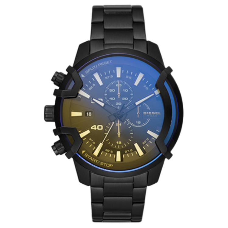 

DIESEL Часы GRIFFED Cow Demon King Collection Wrist Watch Quartz Movement Steel Strap Black Dial Men's Watch, Black