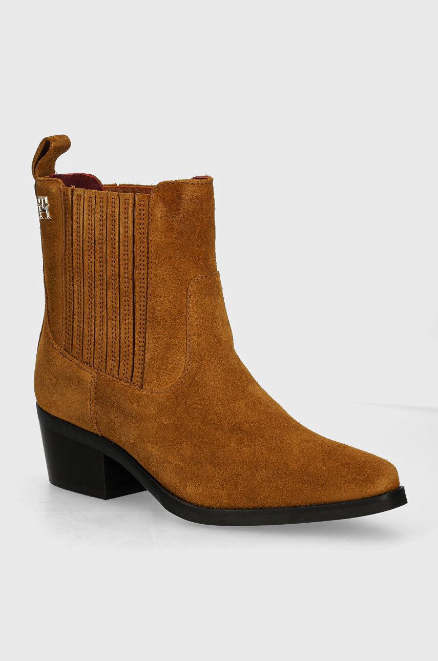 

Замшевые ботинки челси Tommy Hilfiger TH SUEDE COWBOY BOOT, коричневый