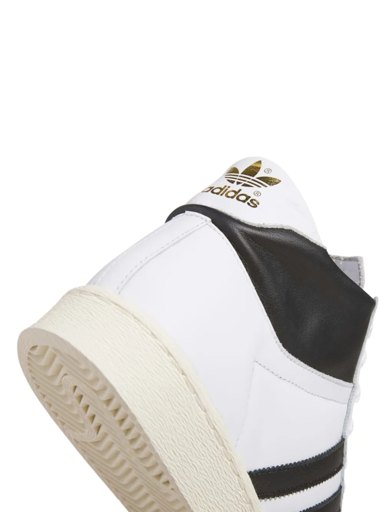 Высокие кожаные кроссовки Adidas Jabbar, белый — фото 3