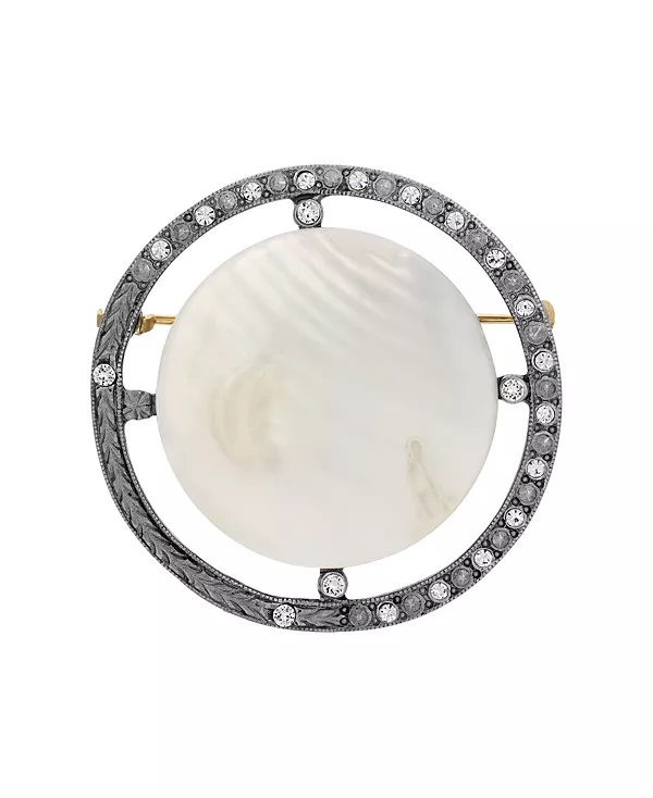 

Брошь из искусственного перламутра розового цвета с серебристым оттенком 2028, pink