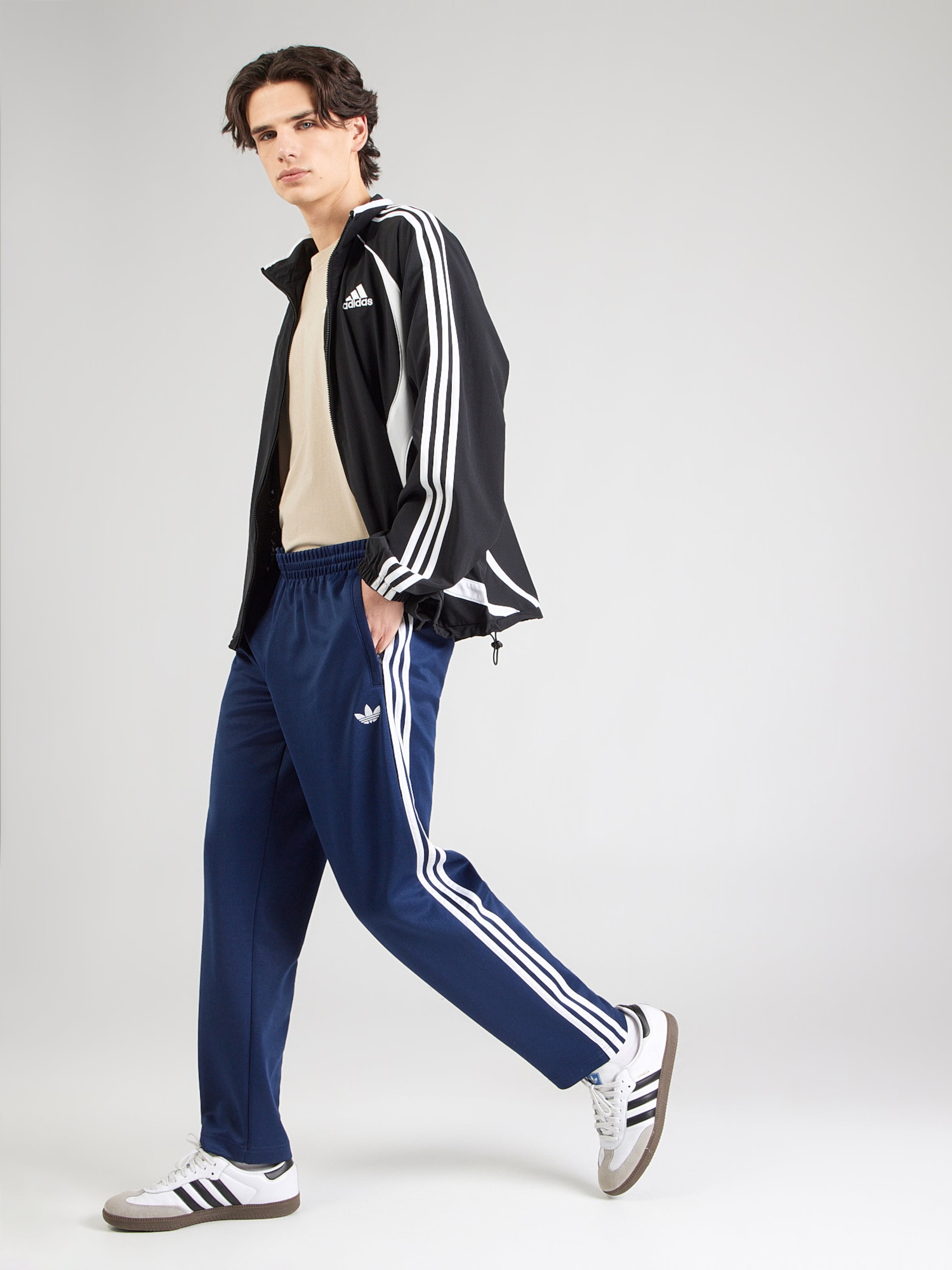 Adidas Originals Textil Брюки Regular 'SST' в цвете Navy — фото 3