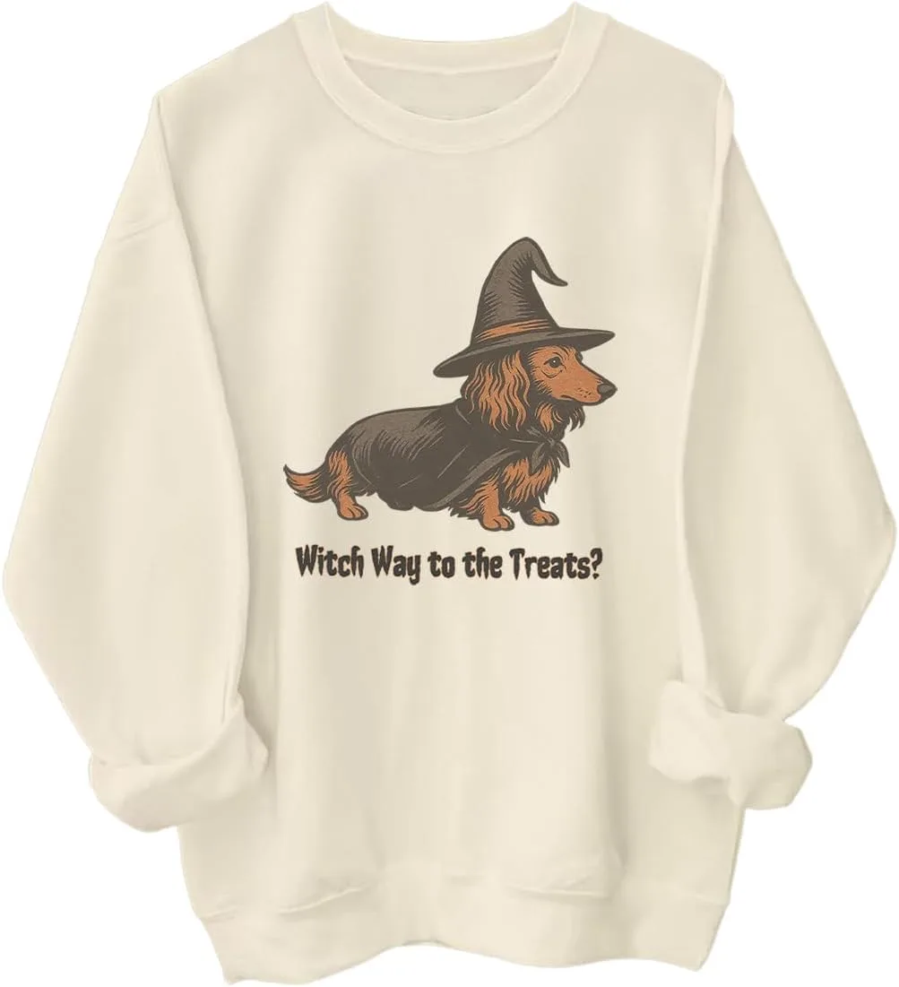

Свитшот с принтом "Witch Way To The Treats" Racsea