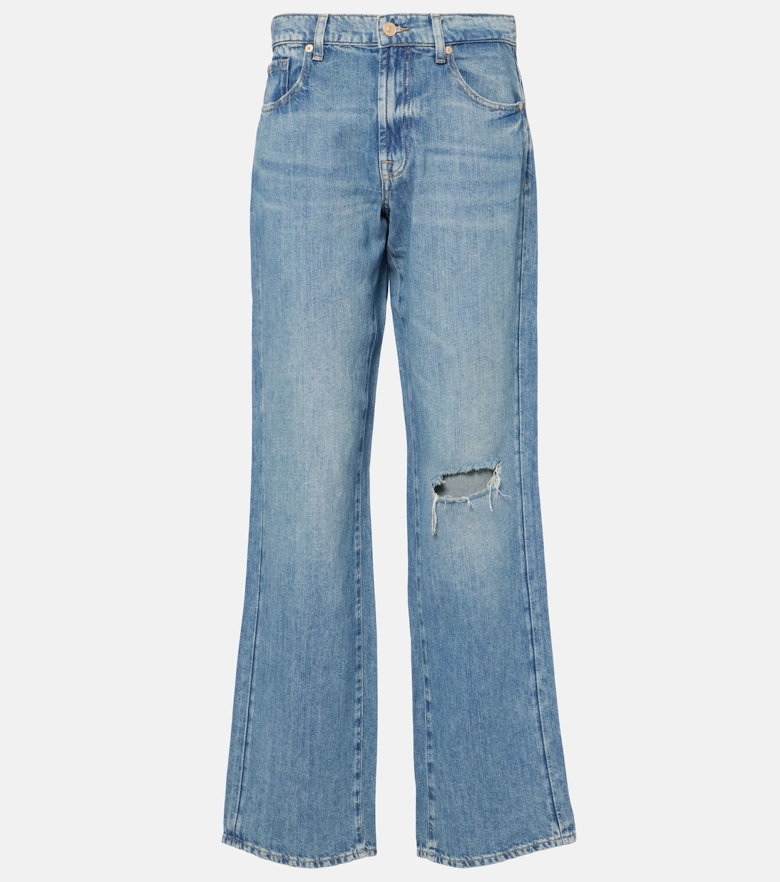 

Джинсы Tess с потертостями и широкими штанинами 7 For All Mankind, Arizona