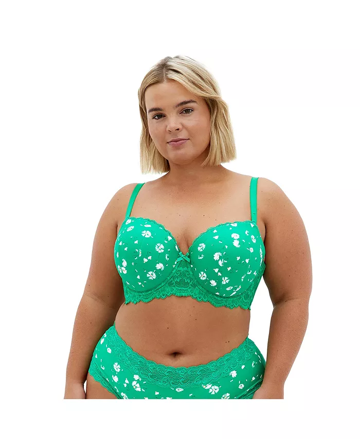

Контурный бюстгальтер Hailey Print Plus Size CITY CHIC, зеленый