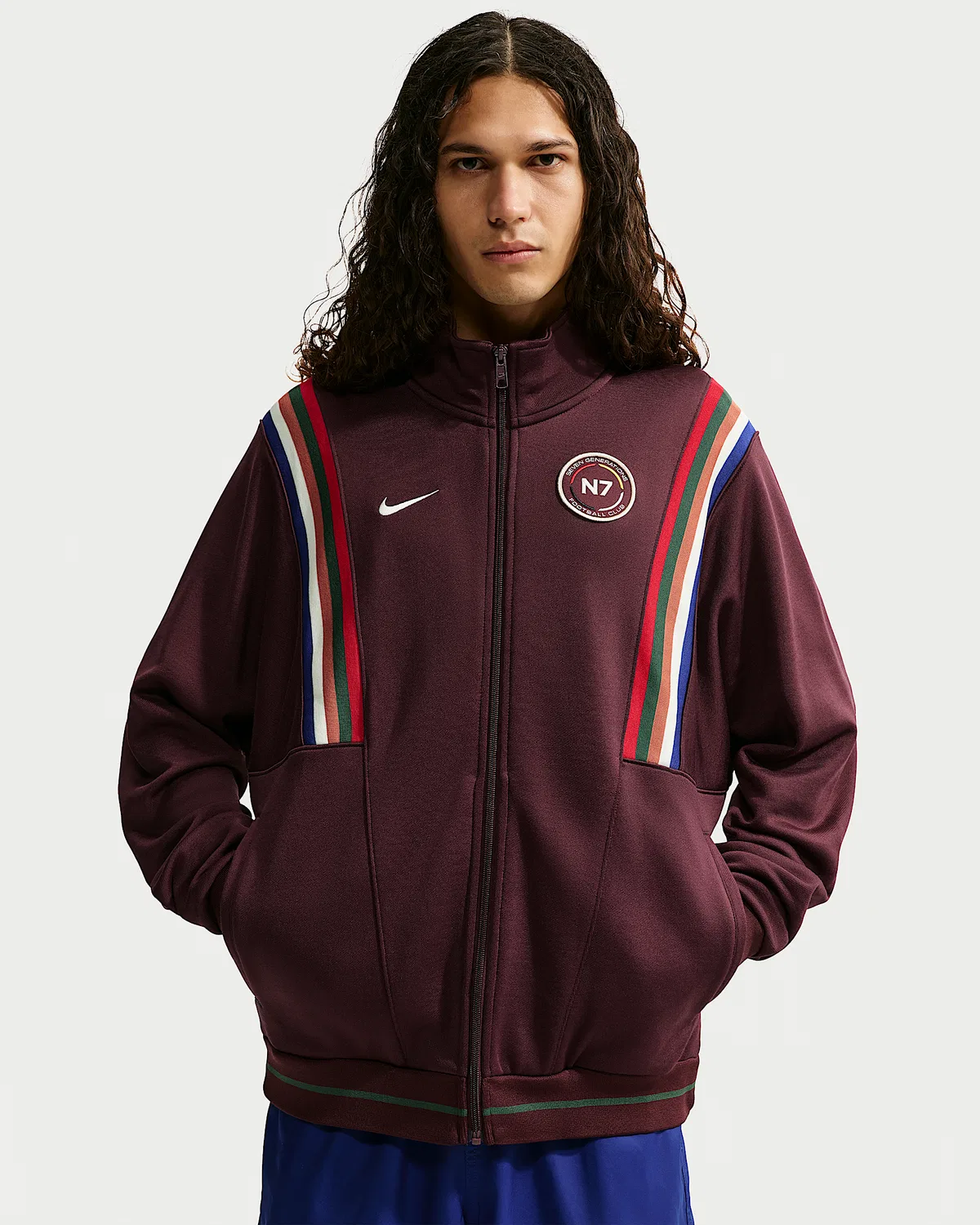 Куртка Nike Sportswear N7, Burgundy Crush — фото 3