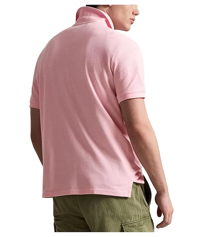 Футболка поло с вышивкой медведя Classic Fit Polo Ralph Lauren, Faded Mint/Lavender Multi — фото 3