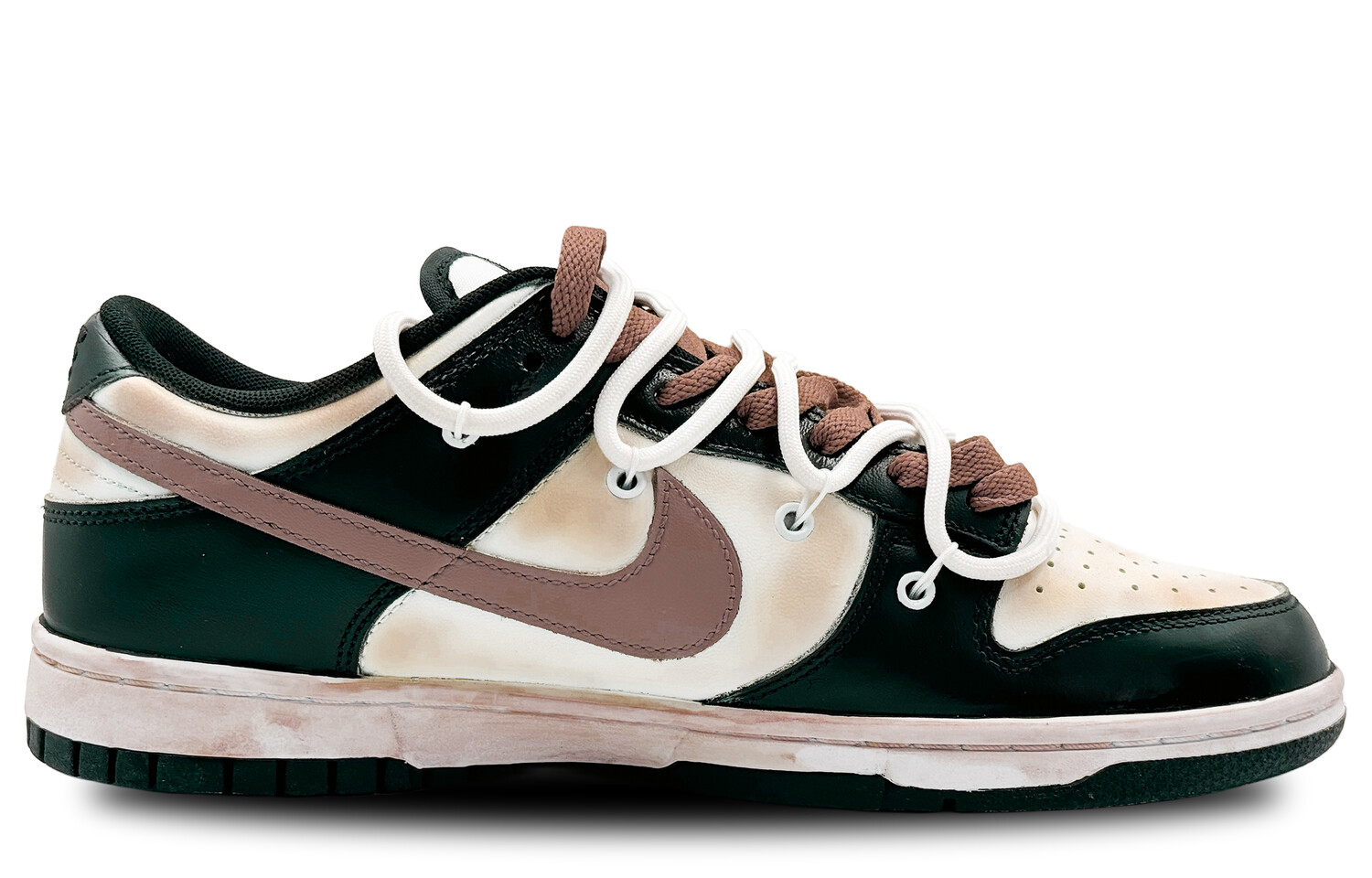

Кроссовки Nike Dunk Skateboarding Shoes Men Low-top Black, цвет Chocolate