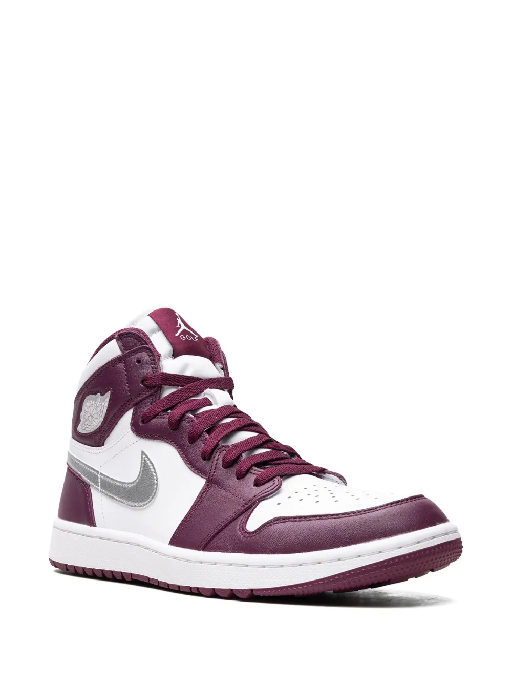 Кроссовки Air  1 High Golf 'Bordeaux' Jordan, белый — фото 2