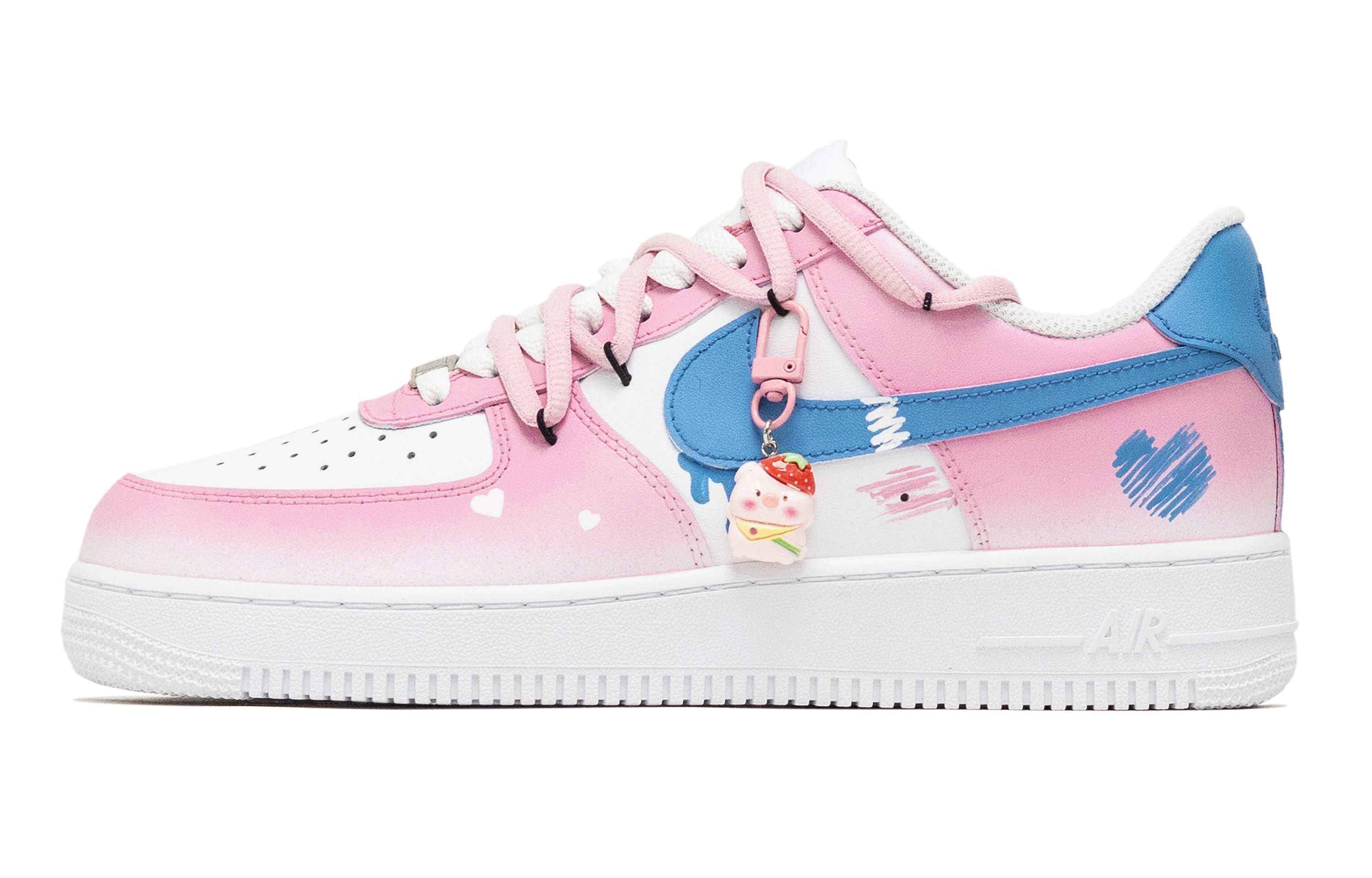 

Nike Кроссовки Air Force 1 Air Force 1, Heartbeat Anti Slip Wear Resistant Low Top Skateboard Shoes Men's Pink