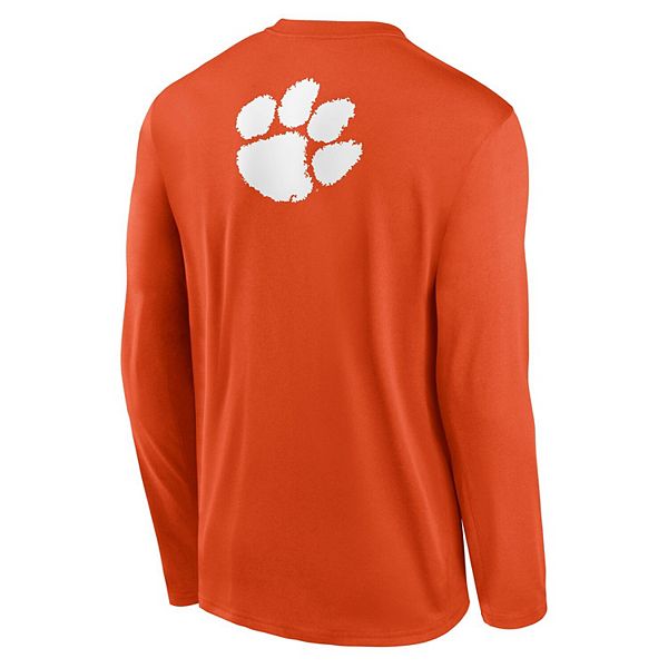 Мужская оранжевая футболка с длинным рукавом Clemson Tigers Primetime Campus 2-Hit Legend Nike — фото 4