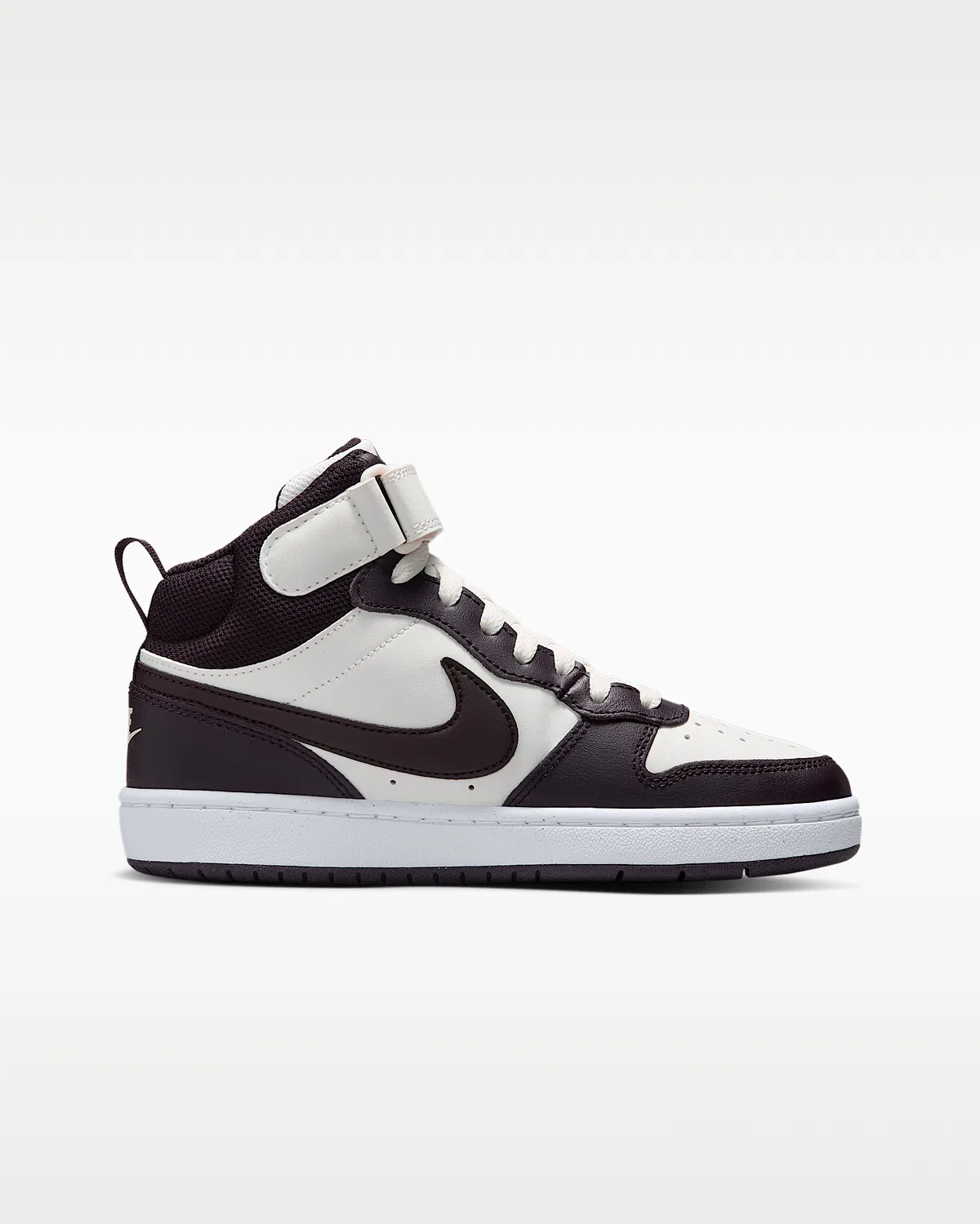 Кроссовки Nike Court Borough Mid 2 для детей, Sail/White/Burgundy Ash — фото 3