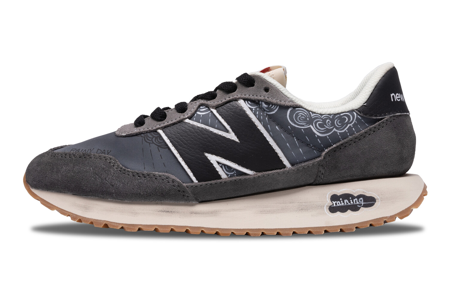 

Кроссовки NB 237 унисекс с низким верхом, цвет черный/белый/серый New Balance