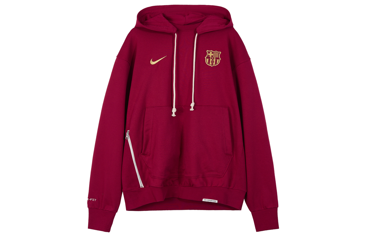 Футболка Nike Dri Fit Loose Fit с молнией Barcelona, благородный красный — фото 2