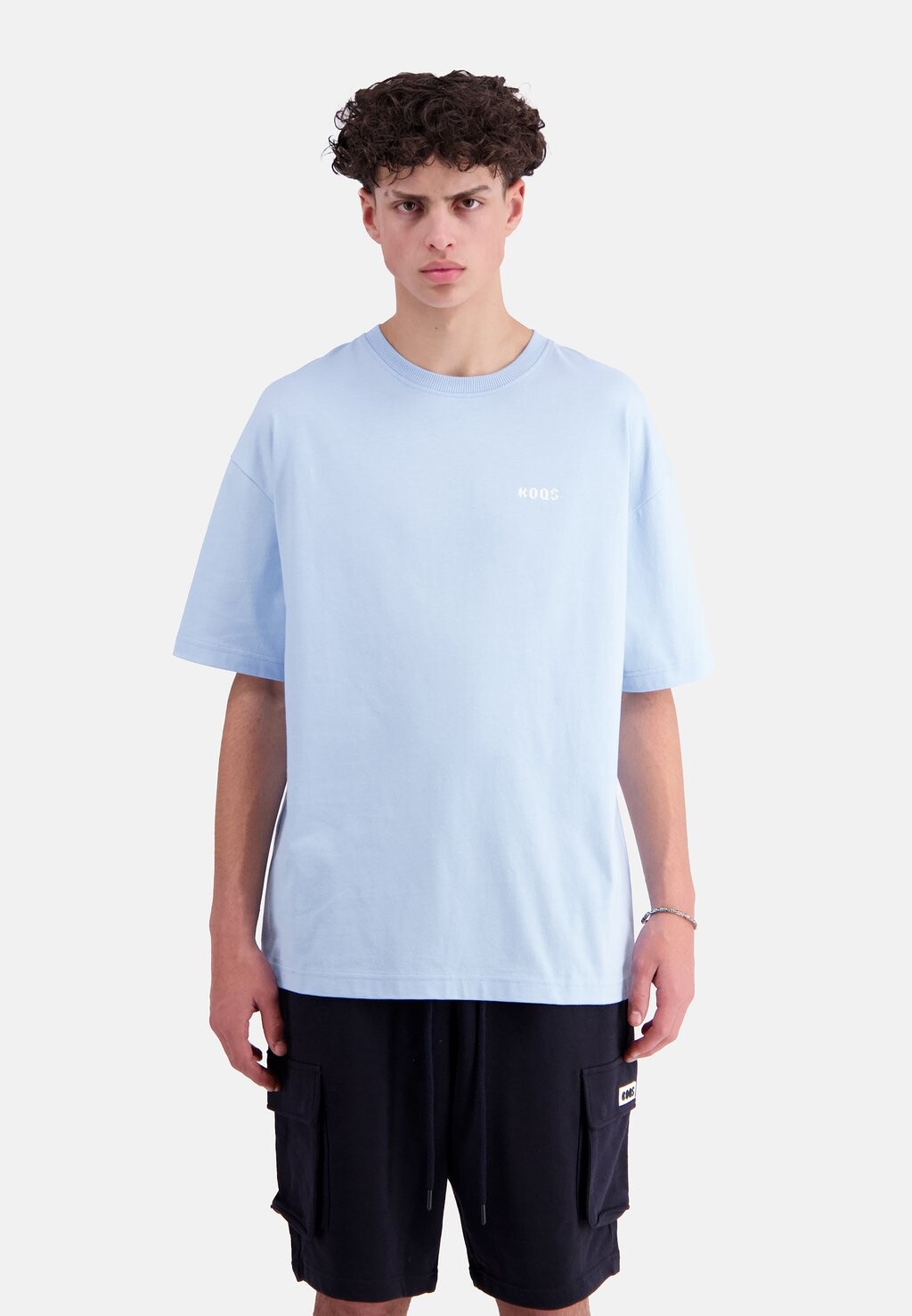 

Футболка с принтом DON'T FORGET YOUR HISTORY TEE KOQS, светло-голубой